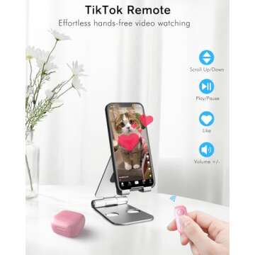 Remote Scrolling Ring for TikTok, Bluetooth Page Turner for iPad iPhone, Scroller Remote for TIK Tok...