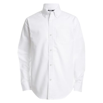 Izod Boys' Long Sleeve Solid Oxford Shirt - White, Size 2T/2