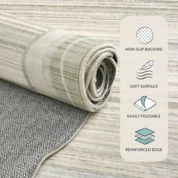 Lahome 8x10 Modern Area Rug Soft and Washable