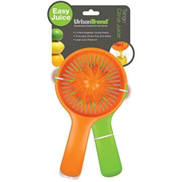 Urban Trend Tango Citrus Juicer with Two Juicing Heads, Lemons, Limes, Oranges and Grapefruit, Ergonomic Handle, and Non-Slip Base