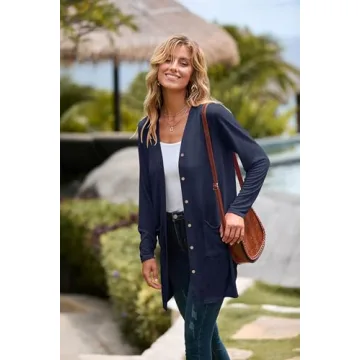 Stylish MEROKEETY Lightweight Cardigan for Every Occasion