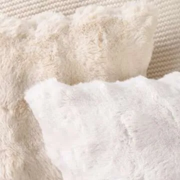 Buy MADIZZ Plush Wool Pillow Covers Set of 2 18x18