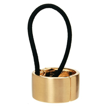 L. Erickson Brushed Metal Cuff Ponytail Holder - Chic Gold Accessory for Your Hair