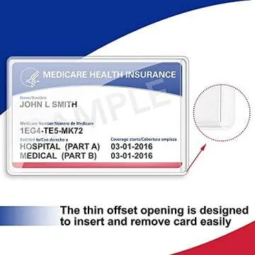 LotFancy 16 Pack New Medicare Card Holder Protector Sleeves, Social Security Card Protector, 12Mil Clear Waterproof Medical Card Holder for Credit Card, Business Card, New Medicare