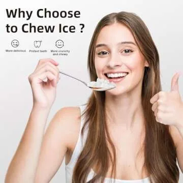 Antarctic Star Nugget Ice Maker Countertop for Soft Chewable Ice, Portable Sonic Ice Maker with Bask...