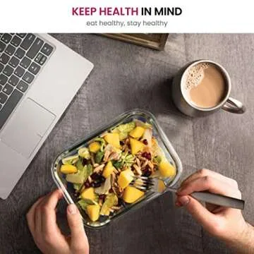 FineDine 12-Piece Glass Meal-Prep Containers - 35oz