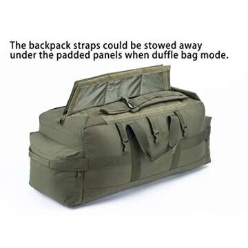 Backferry Large Military Duffle Bag Tactical 85L Olive Drab