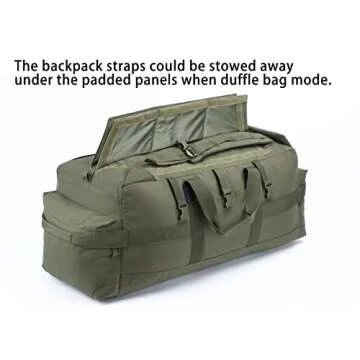 Backferry Large Military Duffle Bag Tactical 85L Olive Drab