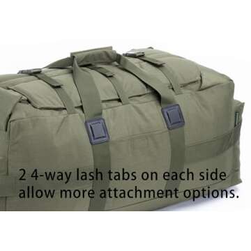 Backferry Large Military Duffle Bag Tactical 85L Olive Drab