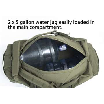 Backferry Large Military Duffle Bag Tactical 85L Olive Drab