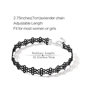 Prohouse Black Womens Choker Set - Versatile Gothic Styles