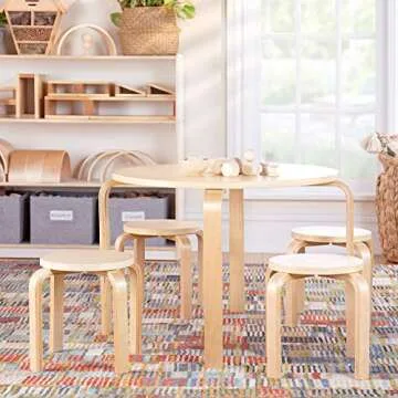 Guidecraft Nordic Kids Table and Chairs Set: Durable & Stylish