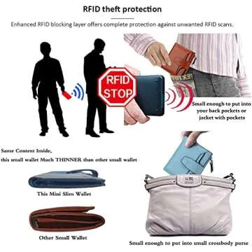 AINIMOER Women's RFID Blocking Leather Small Compact Bi-fold Zipper Pocket Wallet Card Case Purse with id Window (Lichee Yellow)