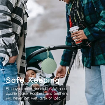 Nupoopy Silicone Pacifier Holder Case - BPA Free & Portable