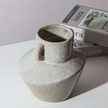 KITCISSL Geometric Decor Vases for Flowers, Vintage Ceramic Vase Nordic Decorative Vases Home Decor ...