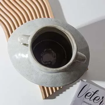 KITCISSL Geometric Decor Vases for Flowers, Vintage Ceramic Vase Nordic Decorative Vases Home Decor Living Room Farmhouse Dried Flower Vase Ornament for Homestay Kitchen Gifts