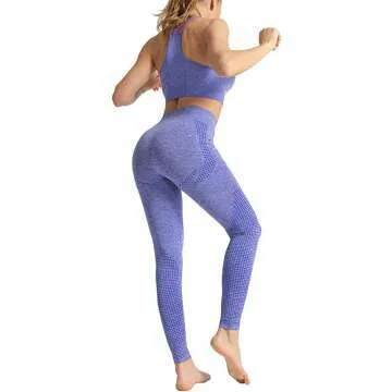 WodoWei Women's Seamless Workout Set - Sports Bra & Leggings