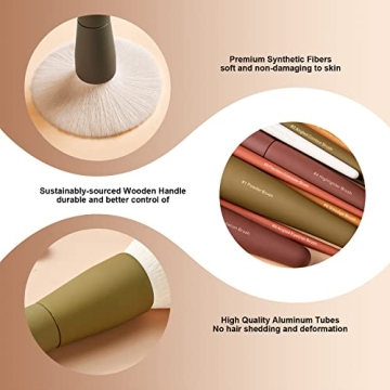 EIGShow Stylish Kabuki Makeup Brush Set for All Users