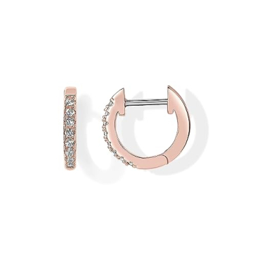 PAVOI Womens 14K Gold-Plated-Base Rose Gold Post Cubic Zirconia Cuff Earring