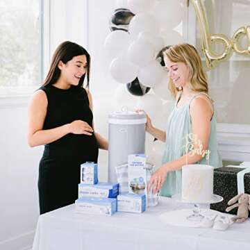 Ubbi Diaper Changing Value Gift Set, Baby Registry Gift, Includes Gray Diaper Pail, Absorbing Gels, Travel Changing Mat & Bag, Diaper Pail Waste Bags and On-the-Go Waste Sacks