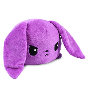 TeeTurtle - The Original Reversible Bunny Plushie - Purple - Cute Sensory Fidget Stuffed Animals Tha...