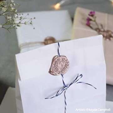 UNIQOOO Mailable Glue Gun Sealing Wax Sticks 8 Color Sample Pack -for Wax Seal Stamp, Cards Envelopes, Wedding Invitations, Wine Packages, DIY Project,Gift Idea -Pink, Green, Gold