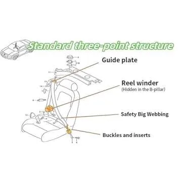 3 Point Adjustable Seat Belt Set for All Vehicle Needs