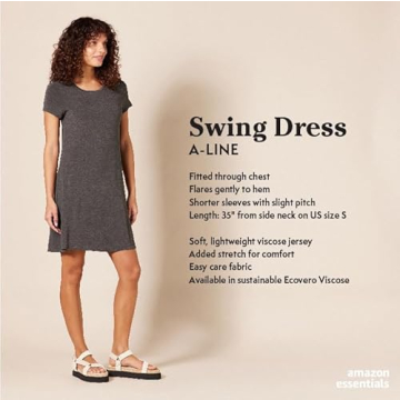 Stylish Amazon Essentials Short-Sleeve Swing Dress