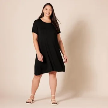 Stylish Amazon Essentials Short-Sleeve Swing Dress