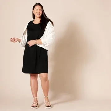 Stylish Amazon Essentials Short-Sleeve Swing Dress