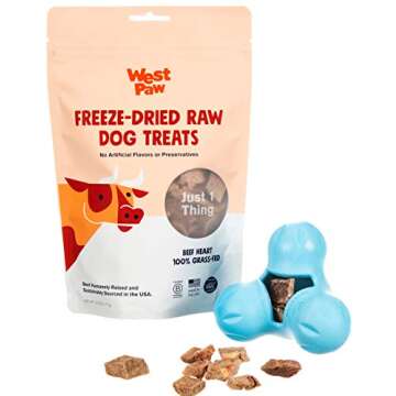 WEST PAW Dog Chew Toy and Puppy Training Treats Bundle, Zogoflex Tux Treat Dispensing Dog Chew Toy, ...