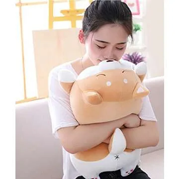 MISS TUTU Shiba Inu Dog Super Soft Plush Throw Pillow Lifelike Animal Pillows Plush Toy