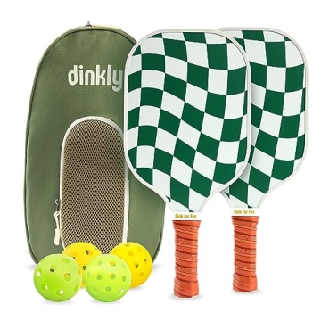 Dinkly Pickleball Paddles Set of 2 - USAPA Approved, Stylish and Durable for All