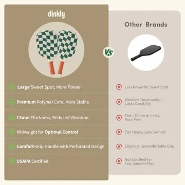 Dinkly Pickleball Paddles Set with Bag for All Players