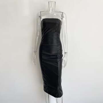 XLLAIS Strapless Tube Top Midi Dress: Elegant Comfort