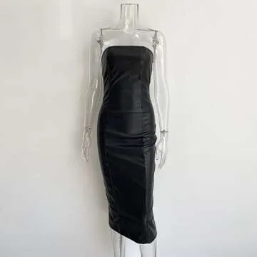 XLLAIS Strapless Tube Top Midi Dress: Elegant Comfort