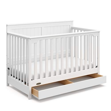 Graco Hadley 5-in-1 Convertible Crib with Drawer for Kids