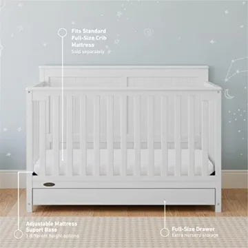 Graco Hadley 5-in-1 Convertible Crib with Drawer for Kids