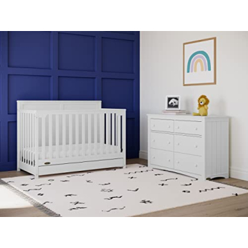 Graco Hadley 5-in-1 Convertible Crib with Drawer for Kids