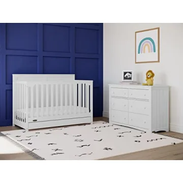 Graco Hadley 5-in-1 Convertible Crib with Drawer for Kids