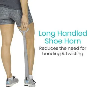 Vive Long Shoe Horn - Durable & Foldable Shoe Helper