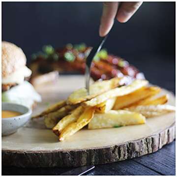 RoRo Hand Crafted End Grain Cutting Board with Bark Made From Sustainable Wood