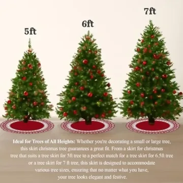 Lizart 48 Inch Christmas Tree Skirt with Snowflake Design