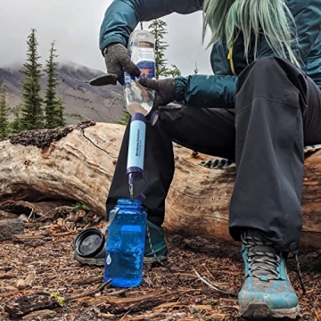 Membrane Solutions Water Filter Straw for Hiking Camping