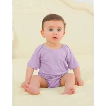 Jimonda Baby Bodysuits Rayon from Bamboo Short Sleeve Baby Boys Girls Rompers Soft Outfits Newborn C...