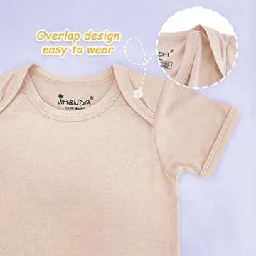 Jimonda Baby Bodysuits Rayon Short Sleeve Soft Rompers