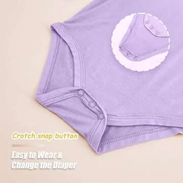 Jimonda Baby Bodysuits Rayon Short Sleeve Soft Rompers