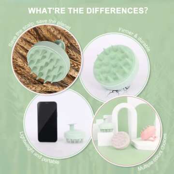 AIMIKE Scalp Massager Shampoo Brush for Deep Cleansing and Growth