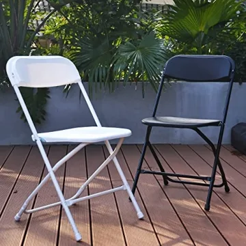 Elevon Folding Plastic Chair 500 lb Capacity - 2-Pack