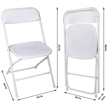 Elevon Folding Plastic Chair 500 lb Capacity - 2-Pack